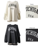 dolman long sleeve logo t-shirt