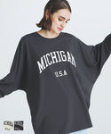 dolman long sleeve logo t-shirt