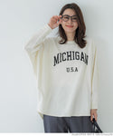 dolman long sleeve logo t-shirt