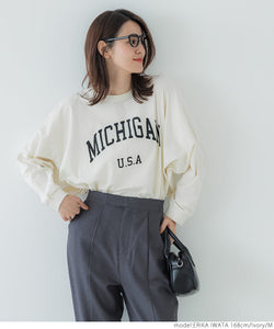 dolman long sleeve logo t-shirt