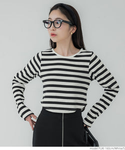 [Markdown]  long sleeve round hem top