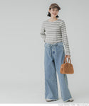 [Markdown]  long sleeve round hem top