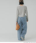 [Markdown]  long sleeve round hem top