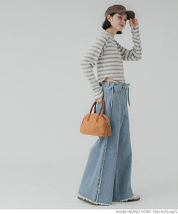 [Markdown]  long sleeve round hem top
