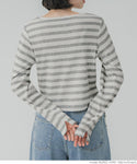 [Markdown]  long sleeve round hem top