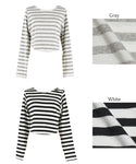 [Markdown]  long sleeve round hem top
