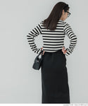 [Markdown]  long sleeve round hem top