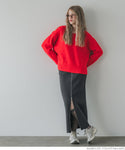 [Sale] Zip Up Knit Skirt