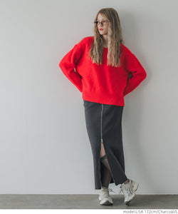 [Sale] Zip Up Knit Skirt