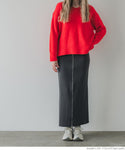 [Sale] Zip Up Knit Skirt