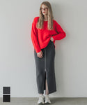 [Sale] Zip Up Knit Skirt