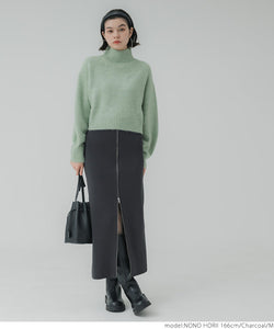[Sale] Zip Up Knit Skirt