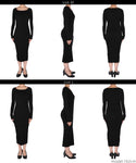 Pakaian midi ribbed