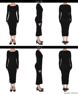 Pakaian midi ribbed