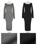 Pakaian midi ribbed