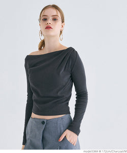 [Sale] Gathered One Shoulder Top