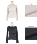 [Sale] Halter Neck Faux Two Piece Top