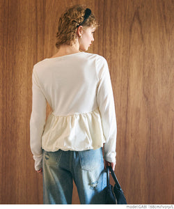 [ Sale ] Balloon docking hem T-shirt
