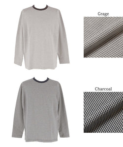 [Sale] Men's Jacquard Border Long Sleeve T-Shirt
