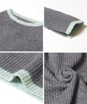 Angora Touch Color-Coordinated High Neck Knit