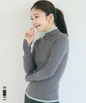 Angora Touch Color-Coordinated High Neck Knit