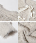 Shaggy Ribbon 2-Way Knit Cardigan