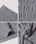 Shirred Detail Knit Skirt
