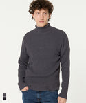 Men's Ribbed Turtleneck Knit