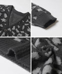 Men's Leopard Print Knit Cardigan