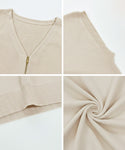 Zip-Up Knit Vest