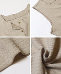 [Textured Wave] Button Vest