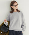 Sweat-Like Knit Layered Pullover