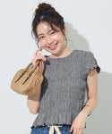 Shirred Short-Sleeved Top