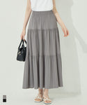 Tiered Pleated Skirt
