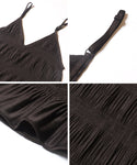 Irregular Pleated Camisole Dress
