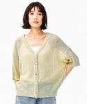 Mesh Knit 3/4 Cardigan