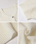 Mesh Knit 3/4 Cardigan
