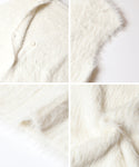 V-Neck Shaggy Knit Sleeveless Cardigan