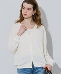 [SHEER GEORGETTE] V-Neck Cardigan
