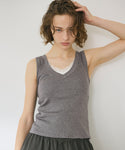 V-Neck Ribbed Tank Top