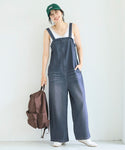 Front Zip Denim Overalls