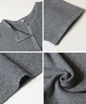 Scalloped Rib Short Sleeve Cardigan