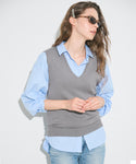 V-Neck Knit Vest