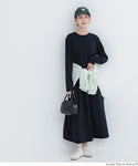 One Piece Ladies embossed suar panjang lengan panjang garis panjang panjang regangan mail mail mudah regangan mel perkhidmatan 24SS COCA COCA