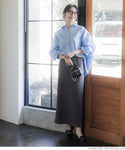 Embossed I Line Skirt