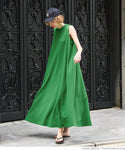 Summer Sale Limited★ Maxi One Piece Ladies Emboss lengan panjang panjang panjang panjang Penjagaan mudah suar mel ekstraktif mel tanpa perkhidmatan 24SS COCA COCA