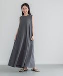 Embossed No Sleeve Maxi Dress