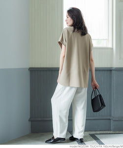 embossed v-neck top