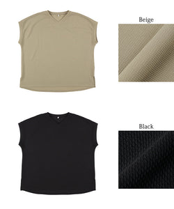 embossed v-neck top
