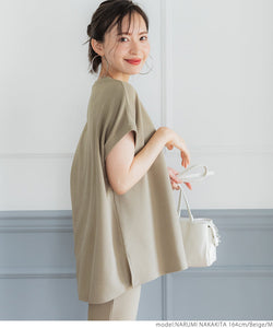 embossed v-neck top